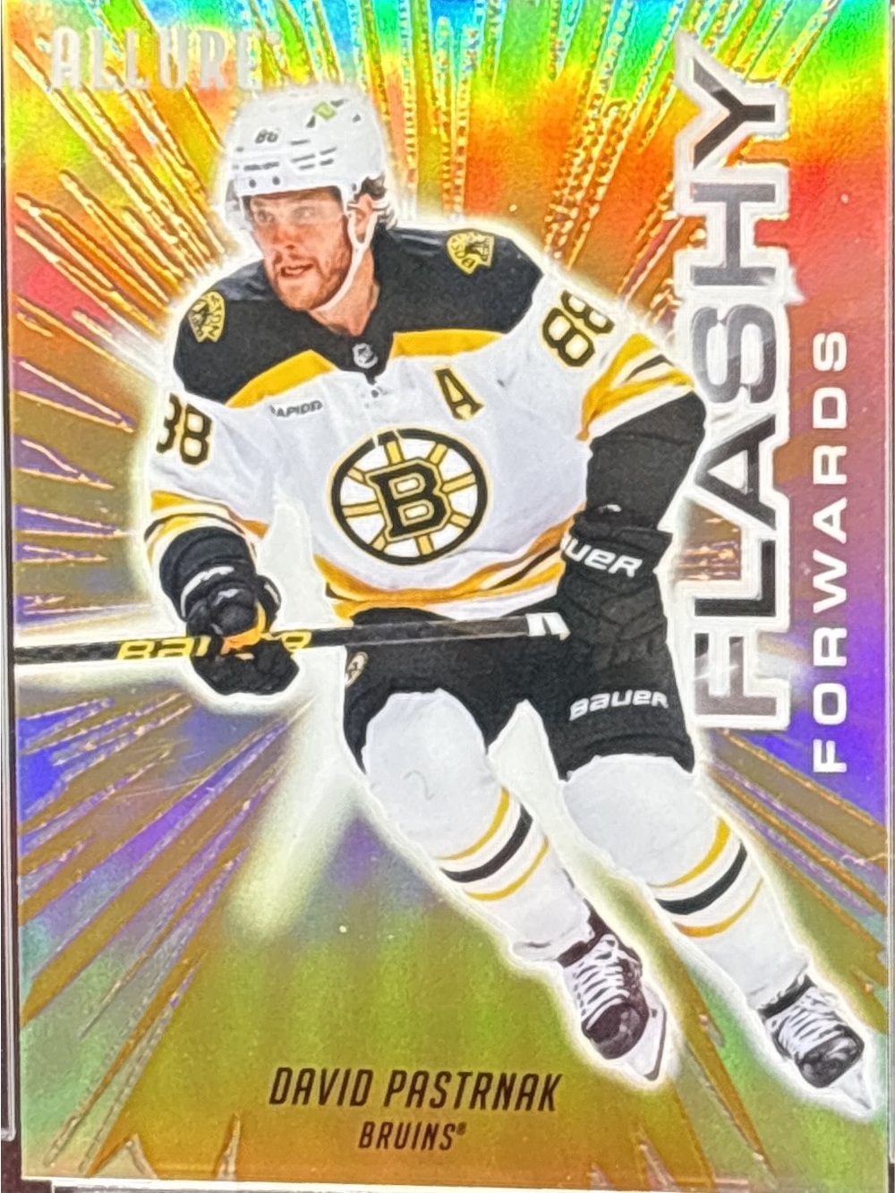 Upper Deck Allure David Pastrnak Bruins Flash Forwards HockeyCard